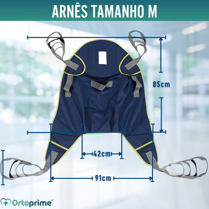 Grua Robusta para Movimentar Pacientes com Arnês em 2 Tamanhos