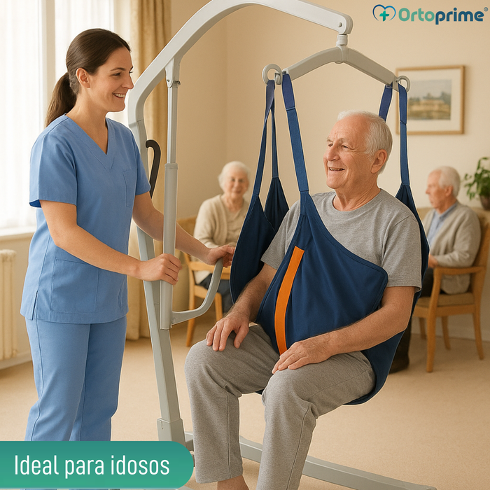 Grua Robusta para Movimentar Pacientes com Arnês em 2 Tamanhos