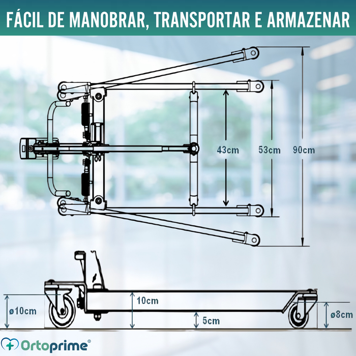 Grúa Elétrica para Transporte de Pacientes | Sem Arnês