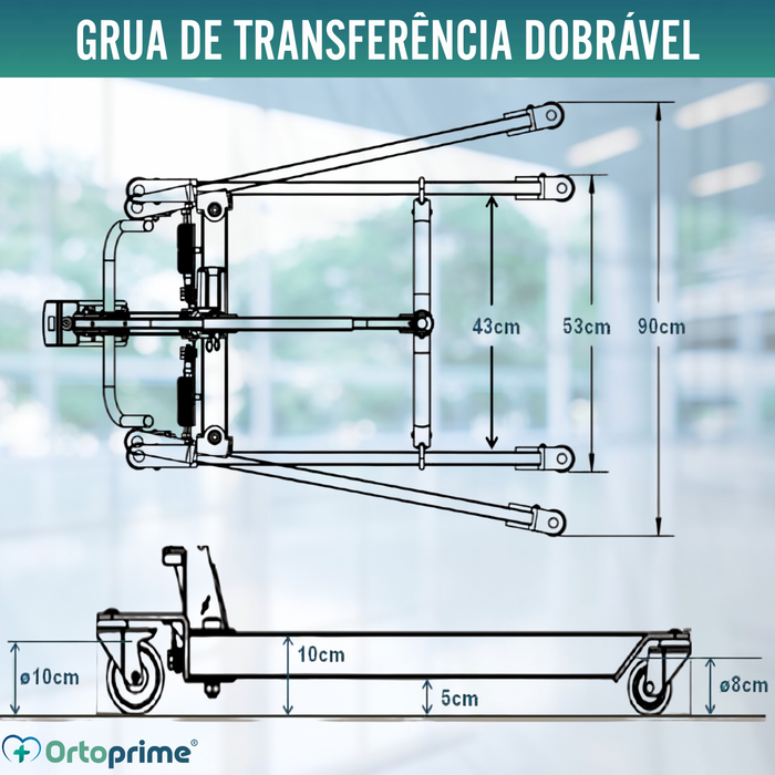 Grúa para Elevar Pacientes Alta Qualidade | Arnês Incluído