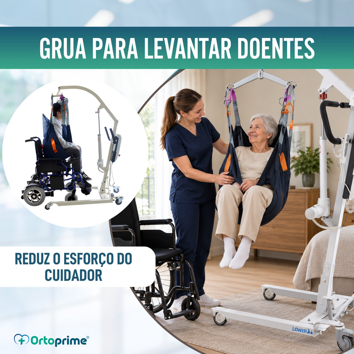 Grua Ortopédica | Arnês com Suporte de Cabeça Incluído