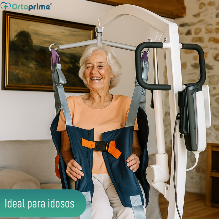 Grua para Pacientes com Arnês de Ajuste Rápido Integrado