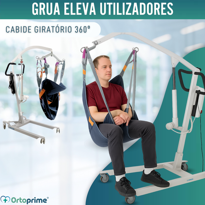 Grúa Elétrica para Transporte de Pacientes | Sem Arnês