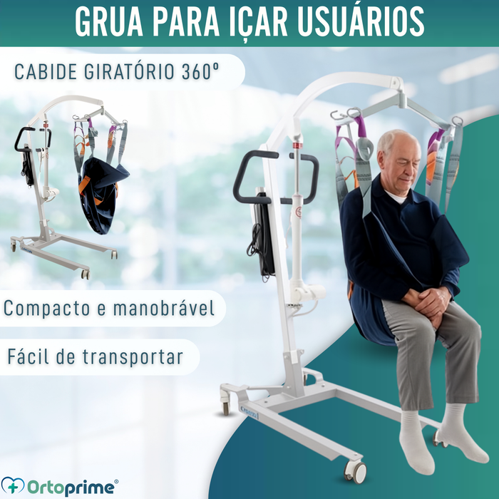 Grúa para Elevar Pacientes Alta Qualidade | Arnês Incluído