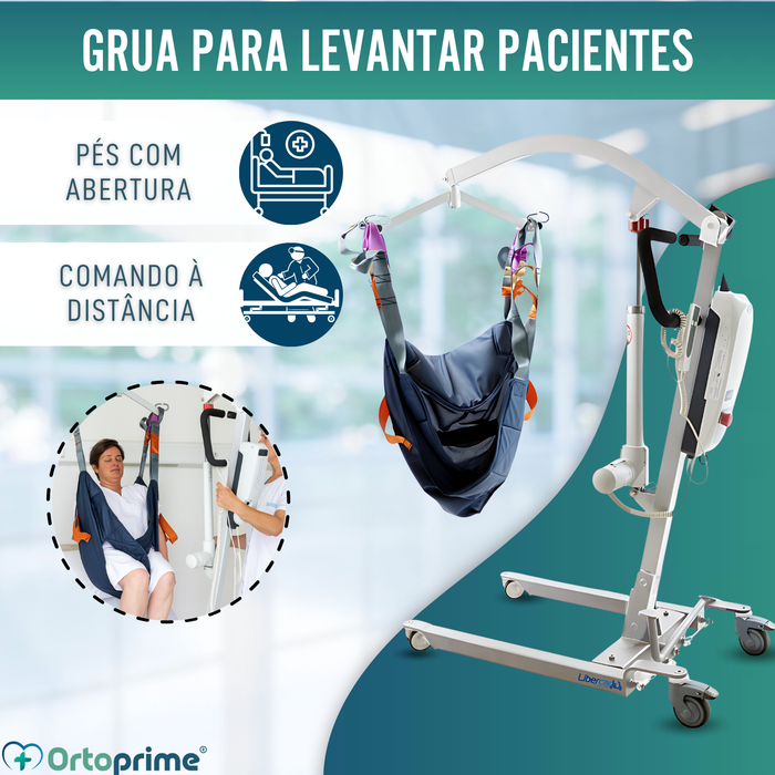 Grúa Elétrica para Transporte de Pacientes | Sem Arnês