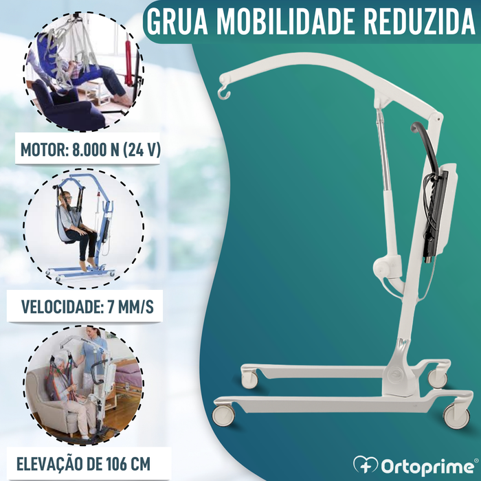 Grúa Elétrica para Transporte de Pacientes | Sem Arnês