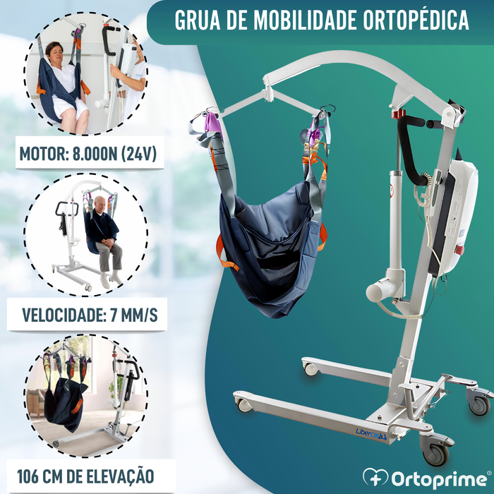 Grua Ortopédica | Arnês com Suporte de Cabeça Incluído