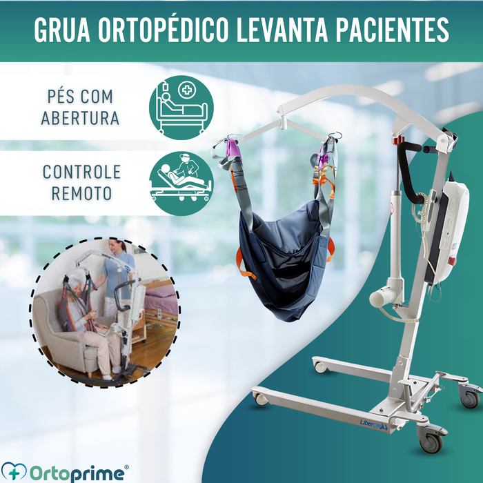 Grúa para Elevar Pacientes Alta Qualidade | Arnês Incluído