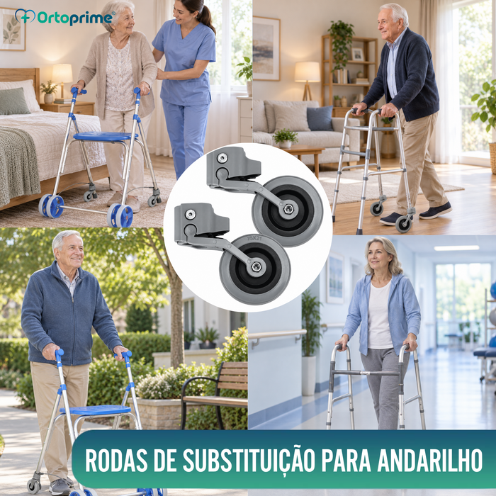 Kit de 2 Rodas para Cadeira de Rodas - 22 e 30 mm