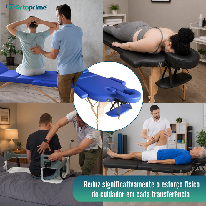 Maca Profissional de Fisioterapia Dobrável em Madeira 3 Secções