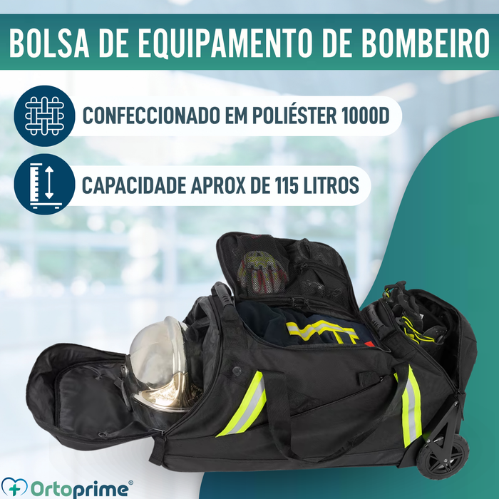 Mala Trolley Profissional de Bombeiro com Rodas EPI