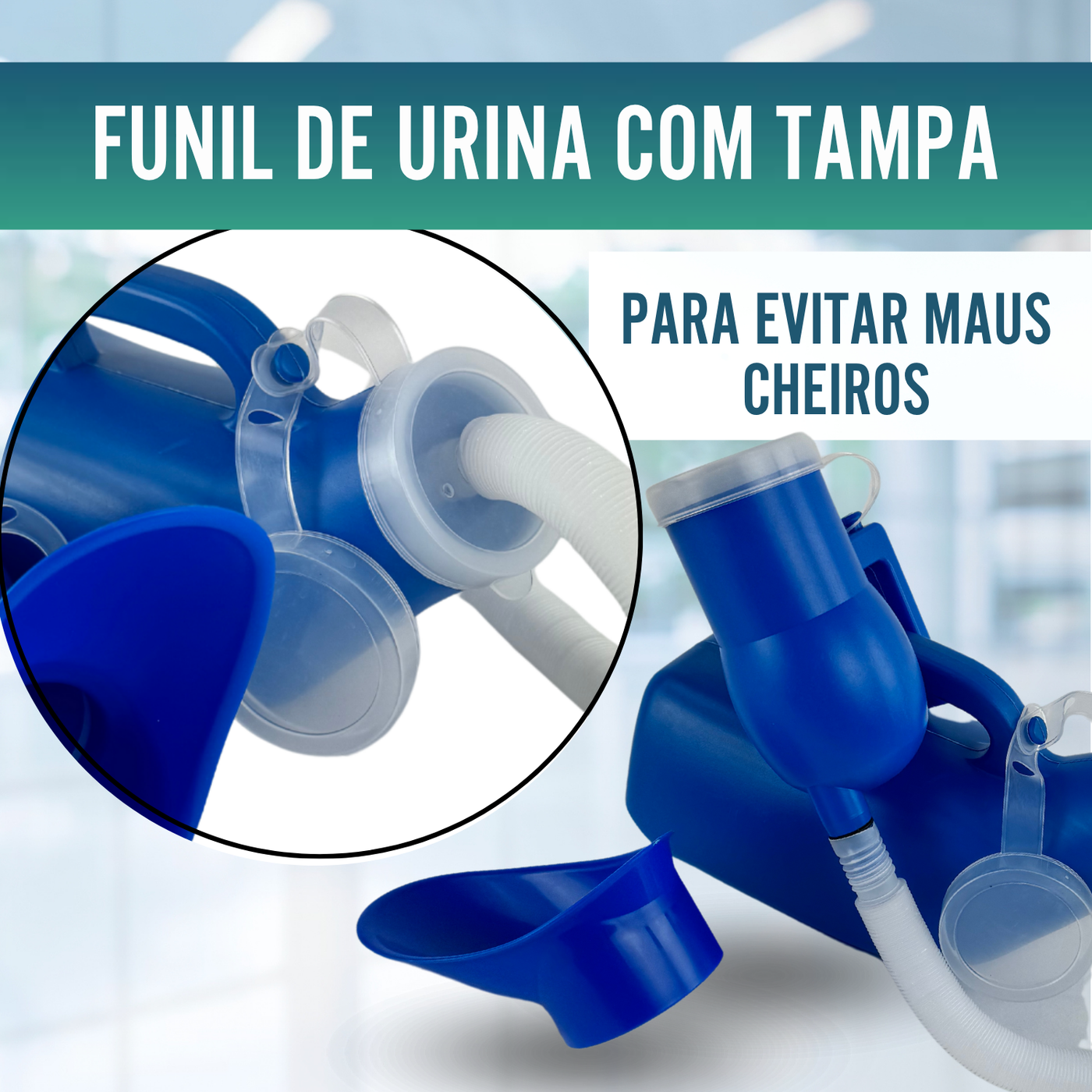 Urinol Portátil Unissexo 1200 ml para Adultos e Crianças— OrtoPrime.pt