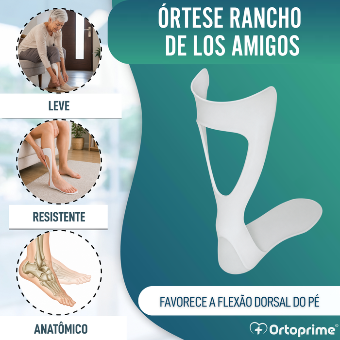 Anti-equino Rancho Los Amigos Palmilha Completa - Termo-formável