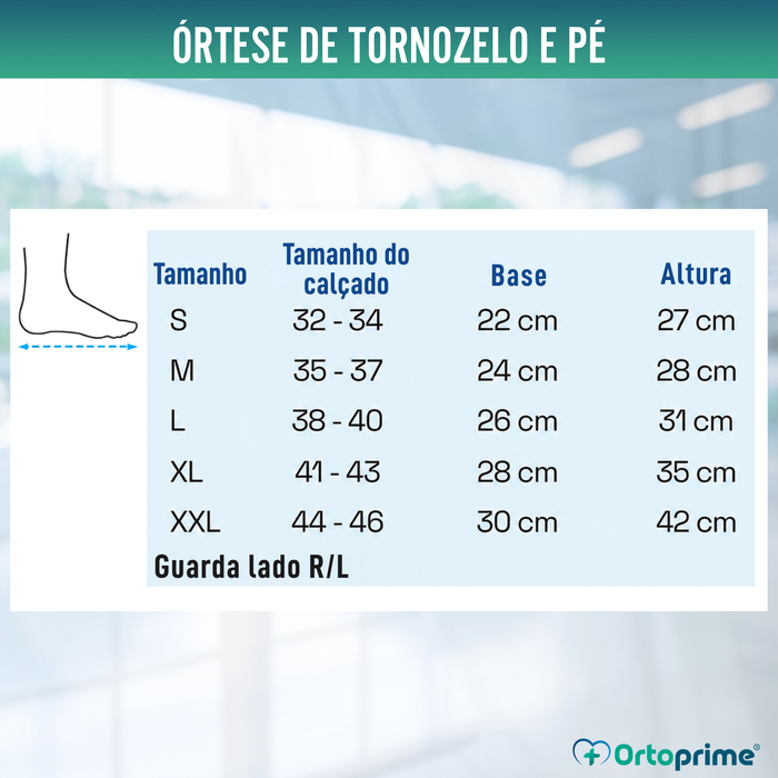 Anti-equino Rancho Los Amigos Palmilha Completa - Termo-formável
