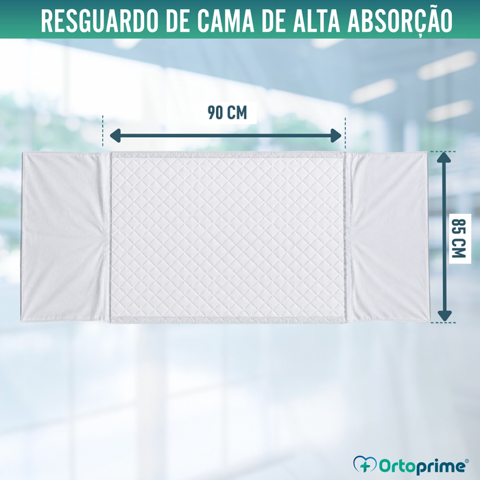 Pacote de 2 Capas Absorventes e Laváveis para Cama de Adulto com 135 cm - ECO Com Asas