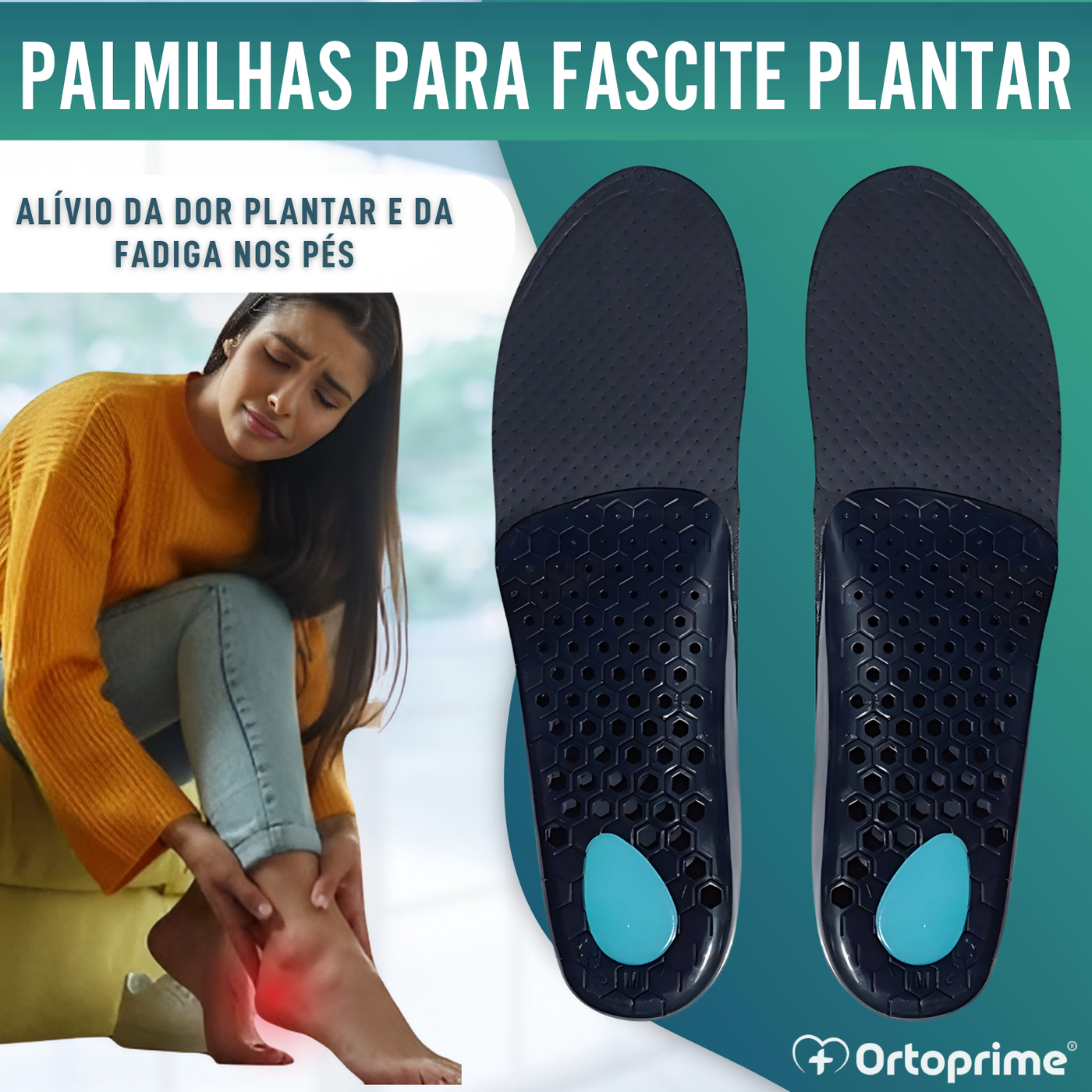 Palmilhas ortopédicas para fascite plantar | 3 tamanhos— OrtoPrime.pt