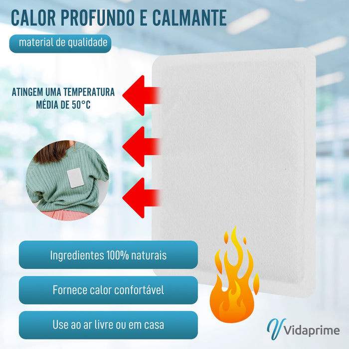 Patches de Calor para Costas, Pescoço | Pacote x10 Unidades