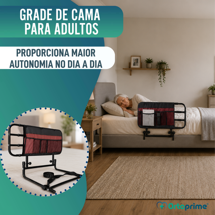 Grade para Camas de Adultos com Bolsos e Ajustável
