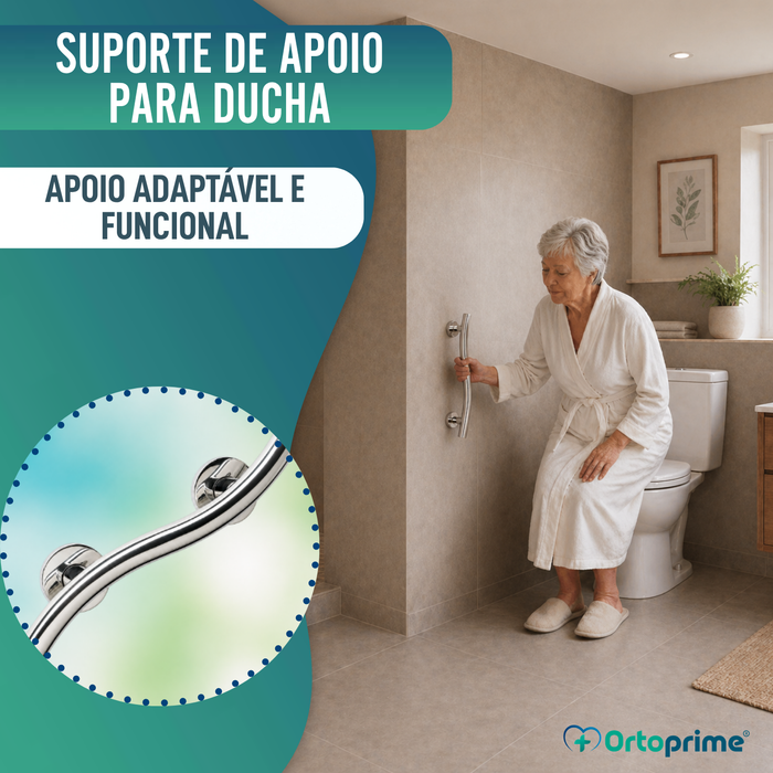 Barra de Apoio para Banho em Aço Inox | 35 cm