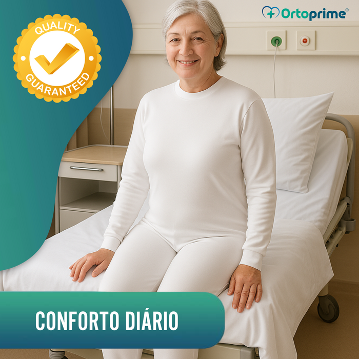 Pijama Anti-Fralda com Fecho - Manga Comprida