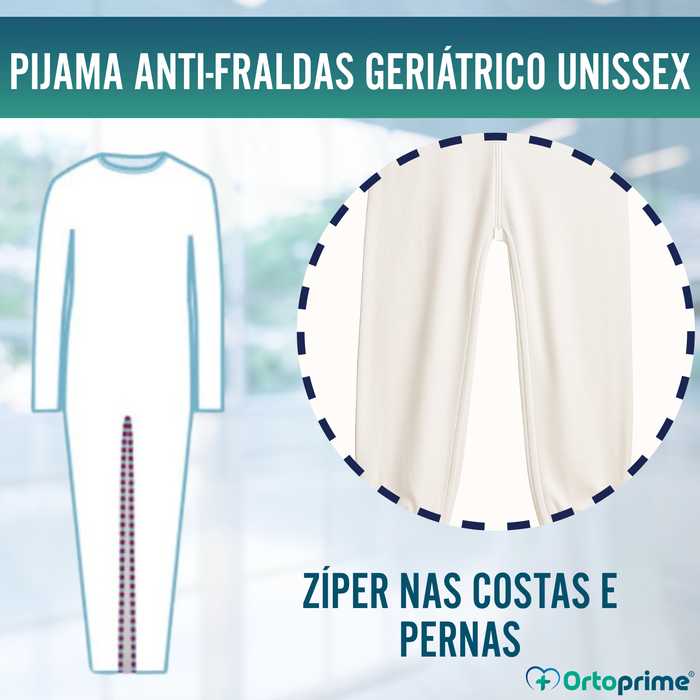 Pijama Anti-Fralda com Fecho - Manga Comprida