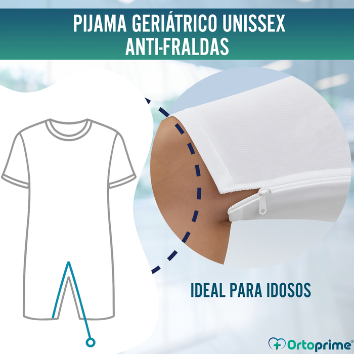 Pijama Anti-Fralda com Fecho - Manga Curta