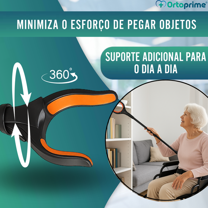 Pinça Recolhe Objetos com Imã e LED | Alcançador Dobrável
