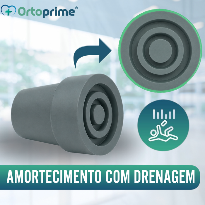Ponteira Antiderrapante para Bengala e Muleta | 2 Unid