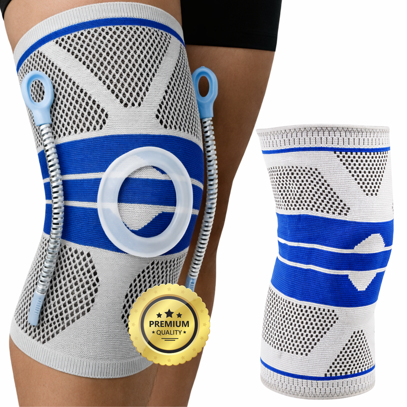 Joelheira Ajustável para Menisco e Ligamento Protetor de Rótula ...