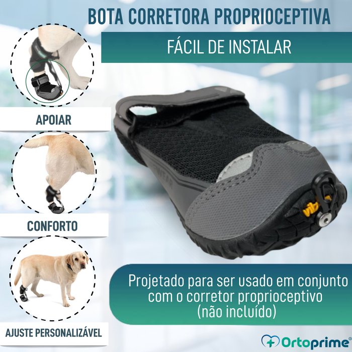 Bota para Corretor Proprioceptivo Canino | Sola de Borracha