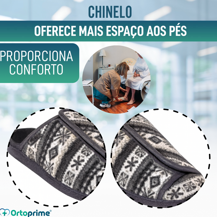Chinelo de Estar em Casa Esquimó com Velcro