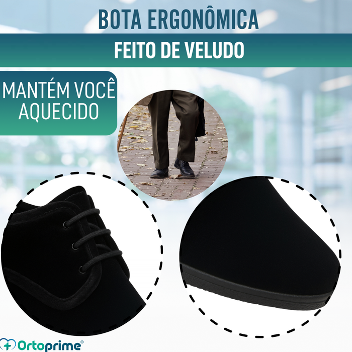 Sapatos Anatómicos De Veludo - Ocasiões Especiais