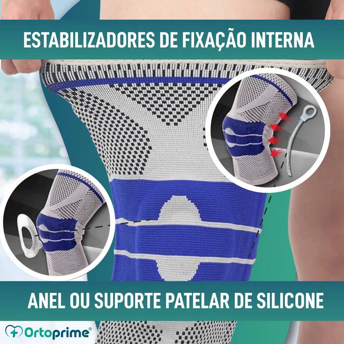 Joelheira Ajustável para Menisco e Ligamento Protetor de Rótula