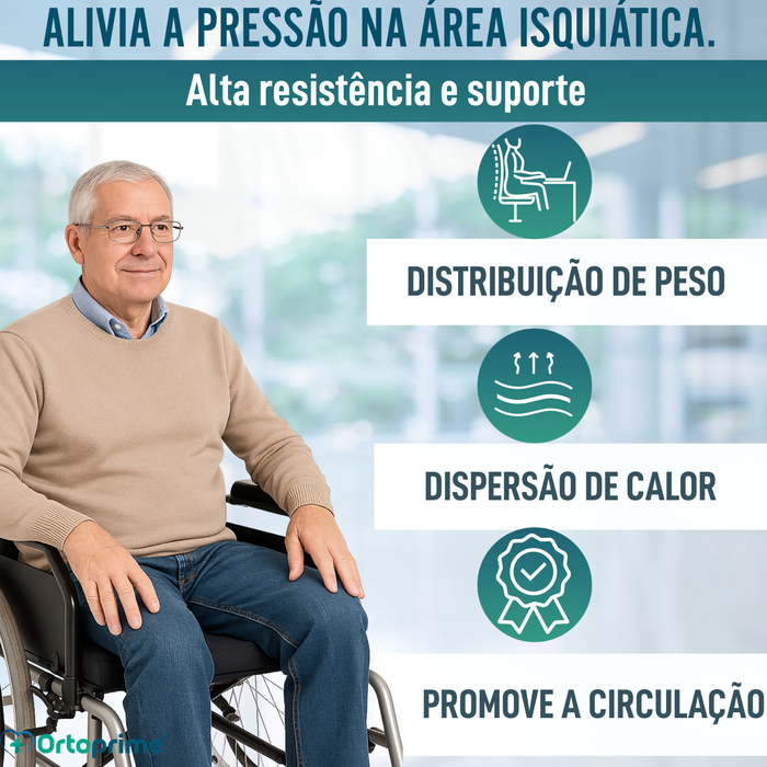 Almofada Antiescaras Visco Gel Zona Isquiática 85 kg/m3