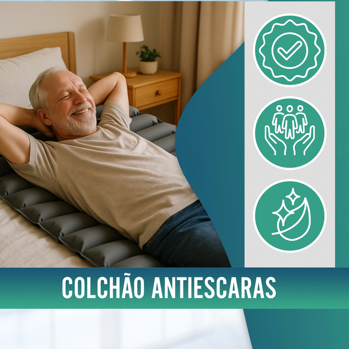 Colchão Antiescaras 90x190x10cm | 12 Células Antiescaras