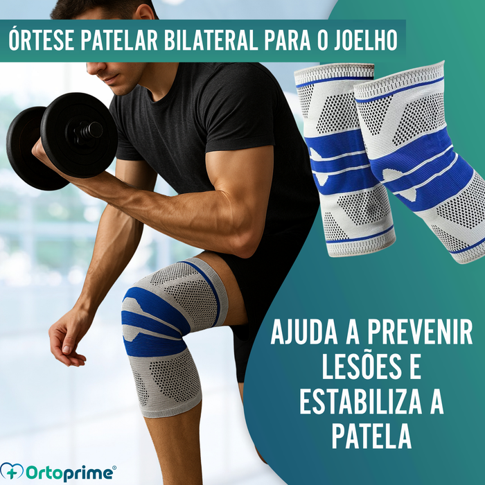 Joelheira Ajustável para Menisco e Ligamento Protetor de Rótula