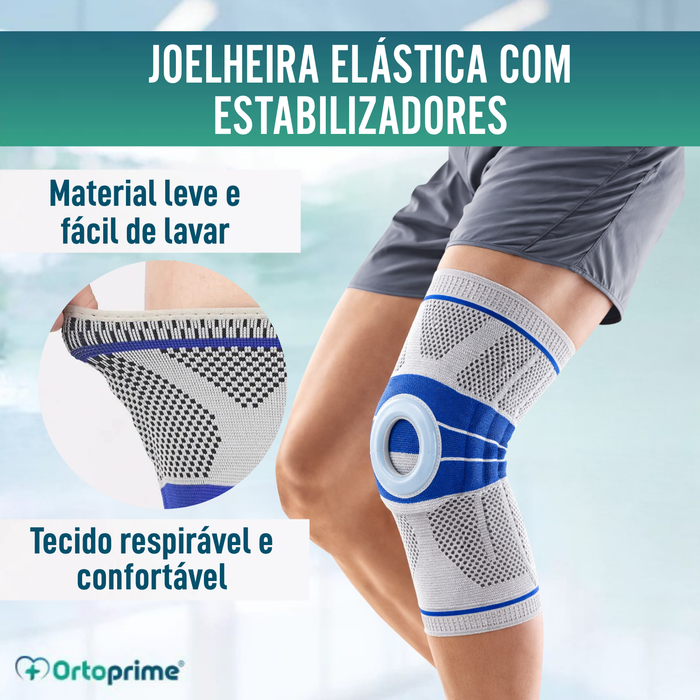 Joelheira Ajustável para Menisco e Ligamento Protetor de Rótula