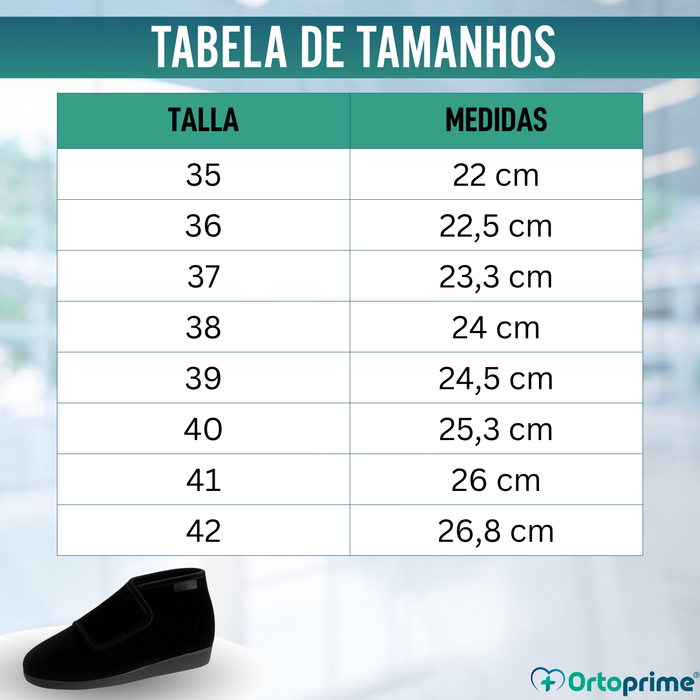 Bota de Veludo com Corte Alto - Com Fecho de Velcro