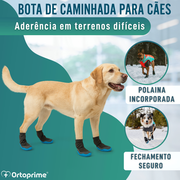Bota Alta de Inverno para Cães | Sola Antiderrapante