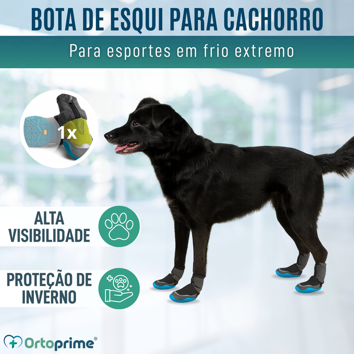 Bota Alta de Inverno para Cães | Sola Antiderrapante