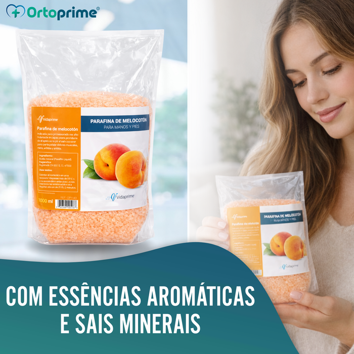 Parafina de Reabilitação para Mãos e Pés de 1000ml - Pêssego