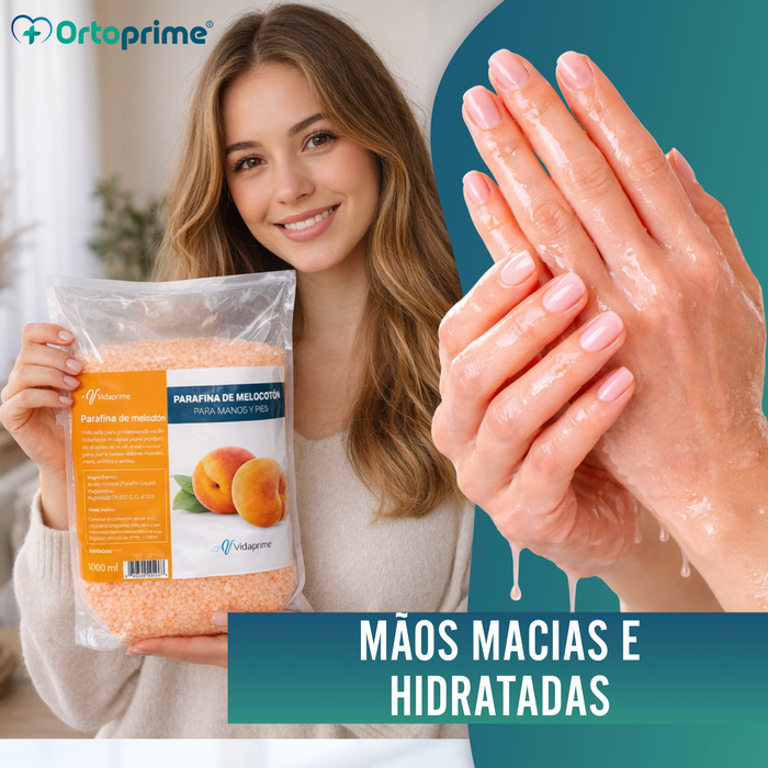 Parafina de Reabilitação para Mãos e Pés de 1000ml - Pêssego