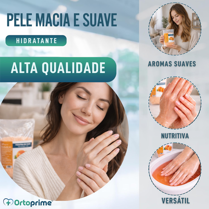 Parafina de Reabilitação para Mãos e Pés de 1000ml - Pêssego