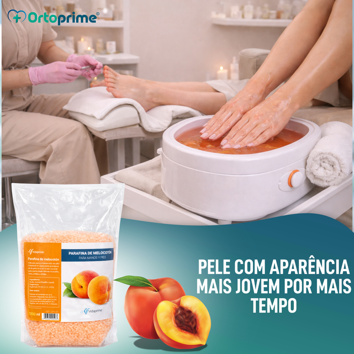 Parafina de Reabilitação para Mãos e Pés de 1000ml - Pêssego