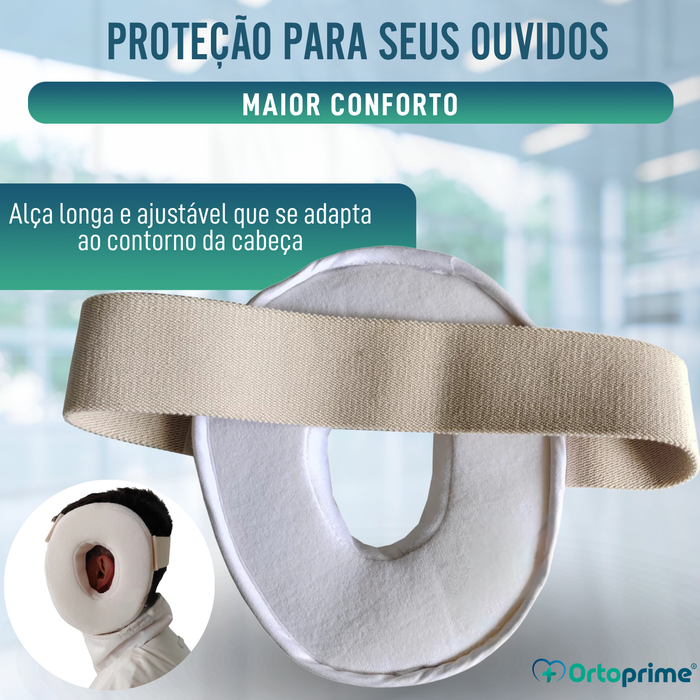 Almofada Antiescaras para Orelha com Orifício Ajustável