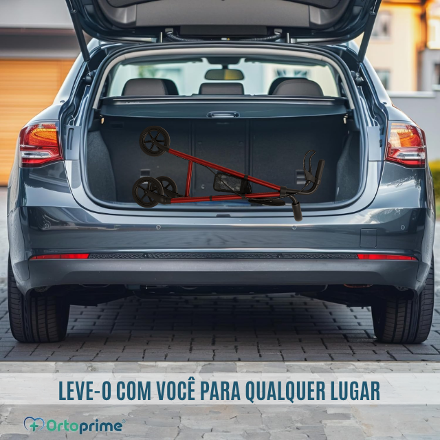 Andarilho Rollator com Assento Regulável Dobrável