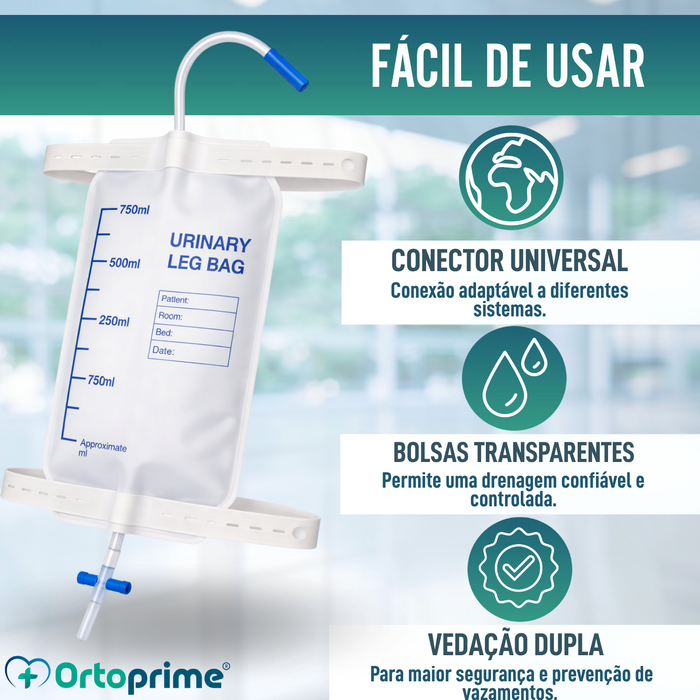 Bolsa de Urina para Perna | Coletor Urinário Descartável