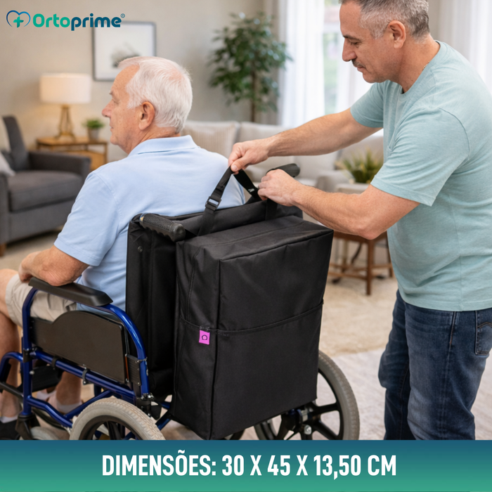Mochila Traseira para Cadeira de Rodas - 8 Compartimentos