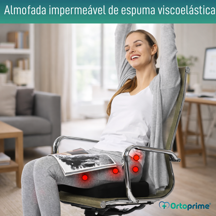 Almofada Viscoelástica Anti-Escaras para Cóccix 60kg/m3