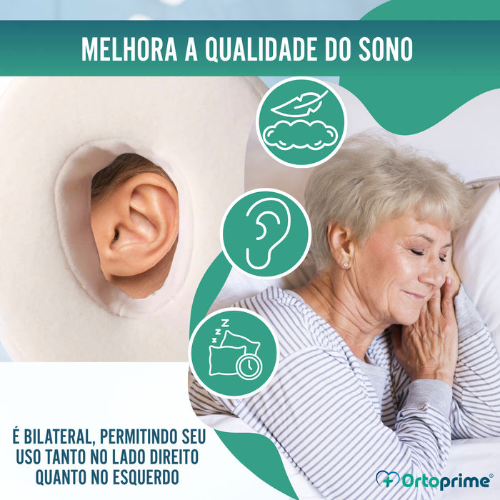 Almofada Antiescaras para Orelha com Orifício Ajustável